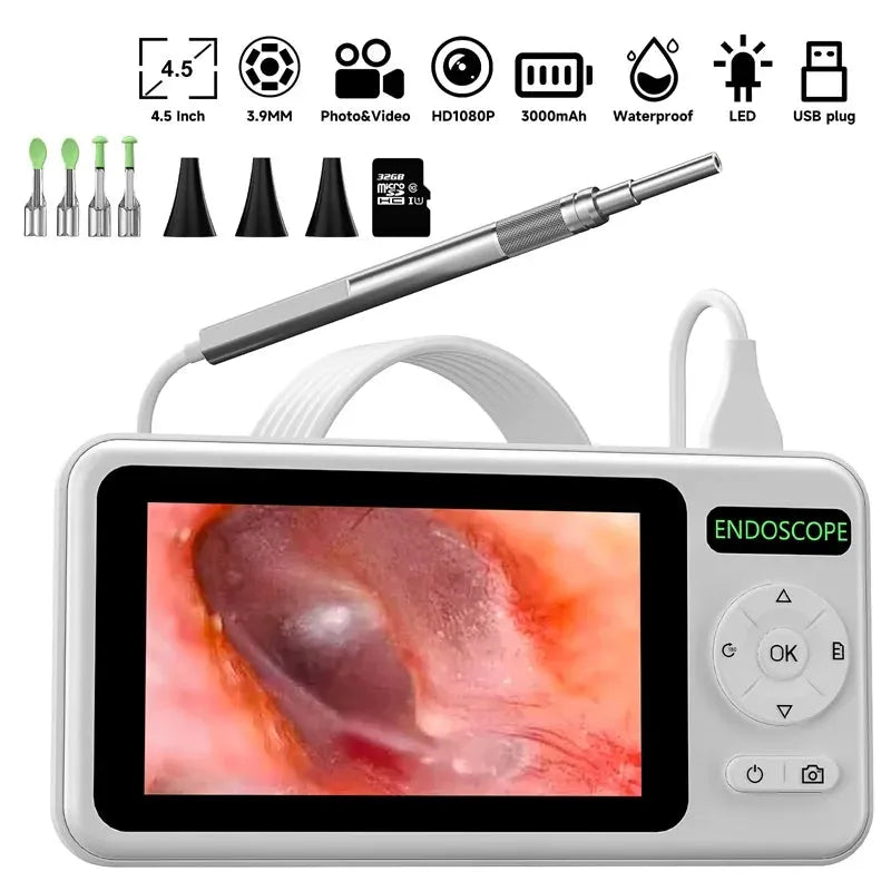 Visual Ear Cleaner Camera 4.5 Inches Screen 