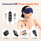Heated Eye Massager Steam Mask 3D Vibration Hot Compress