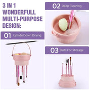 Silicone Washing Bowl with Brushes Scrubber Foldable