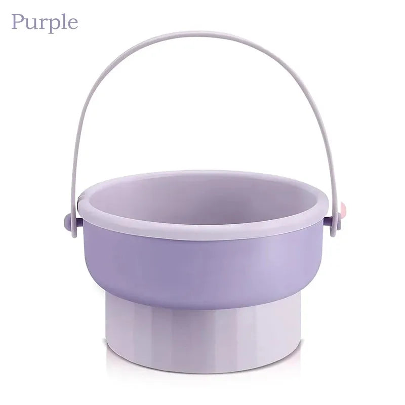 Silicone Washing Bowl with Brushes Scrubber Foldable