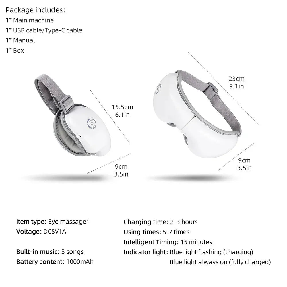Air Pressure Vibration Eye Massager Relieves Eye Fatigue