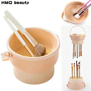 Silicone Washing Bowl with Brushes Scrubber Foldable