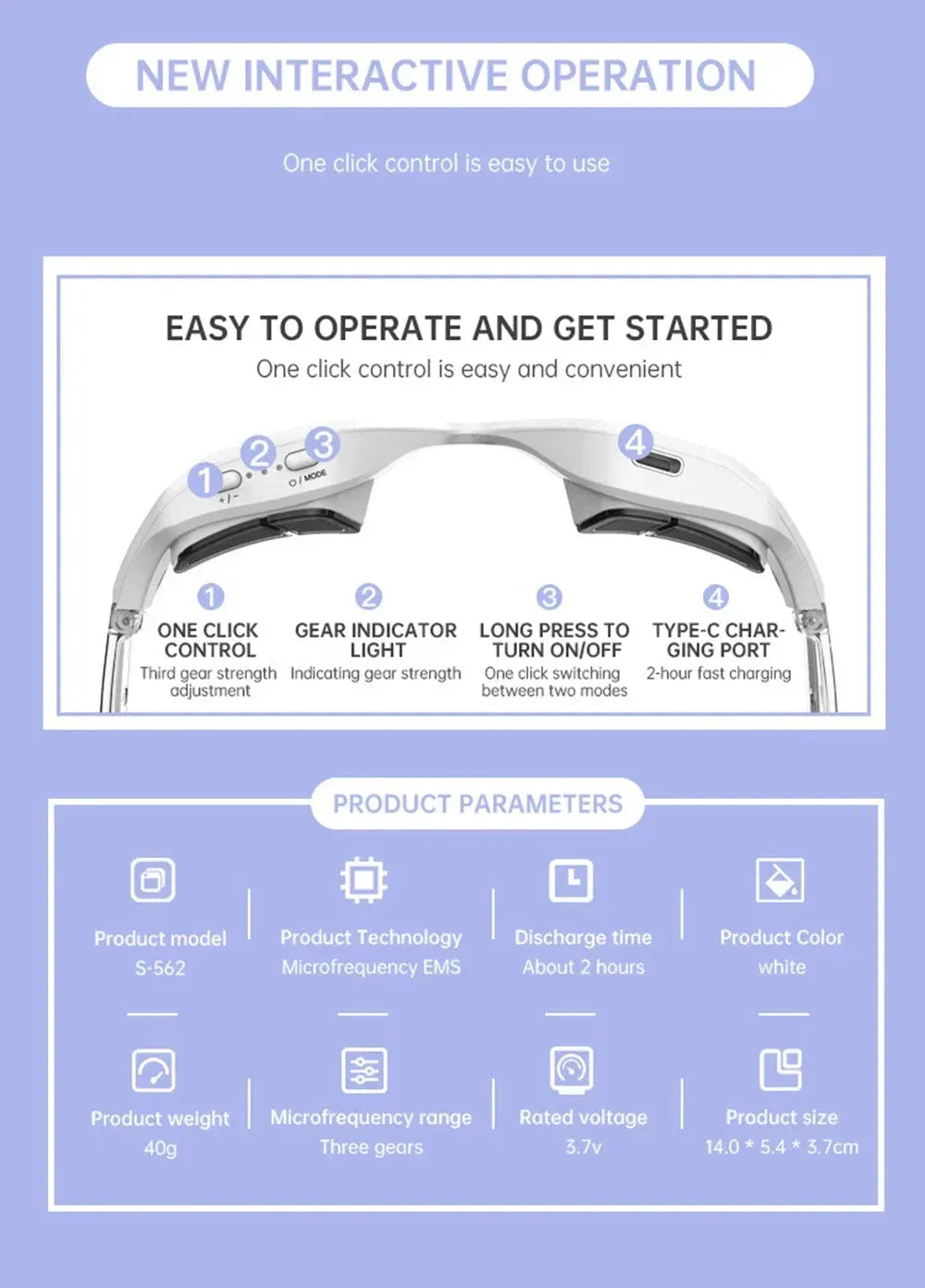 3D Eyes Relax Massager Fatigue Relief