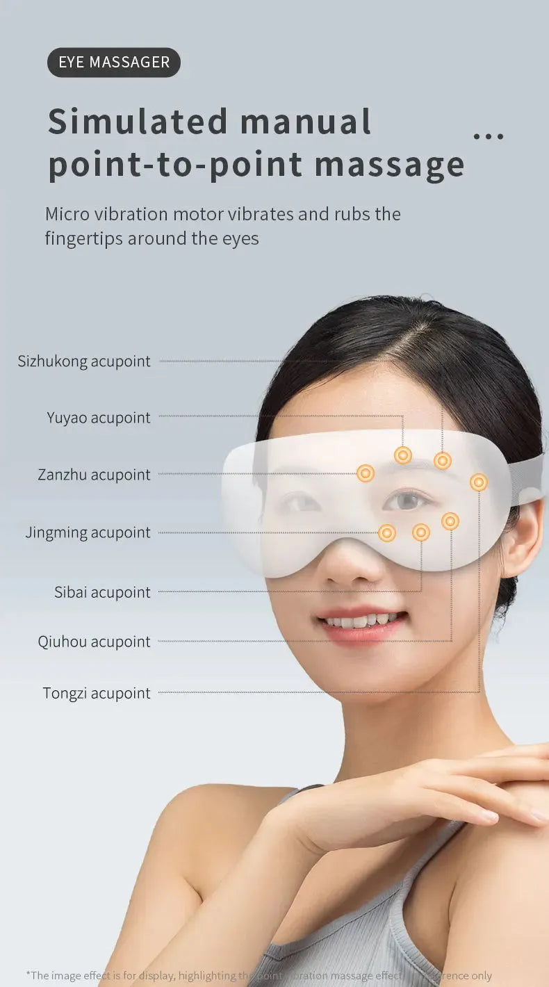 Rechargeable Relaxation Eye Care Device with Bluetooth
