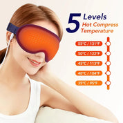 Heated Eye Massager Steam Mask 3D Vibration Hot Compress