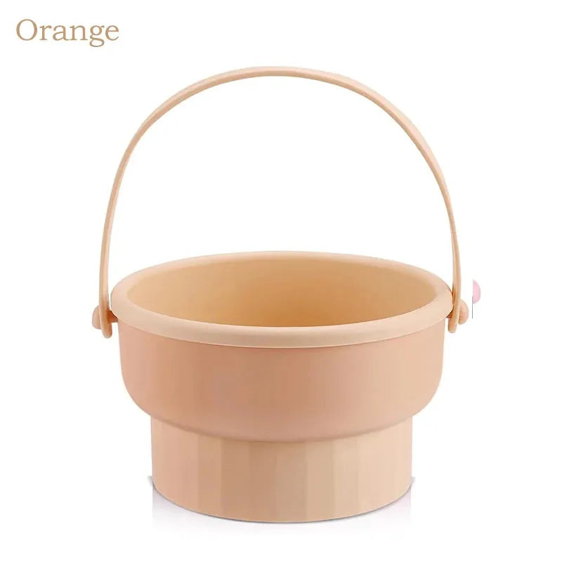 Silicone Washing Bowl with Brushes Scrubber Foldable