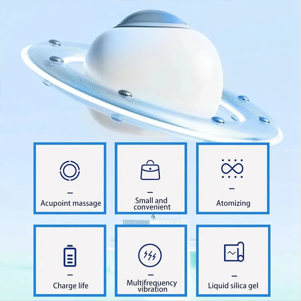 Mini Eye Massager Moist Atomizer 2 in 1 6 Massage