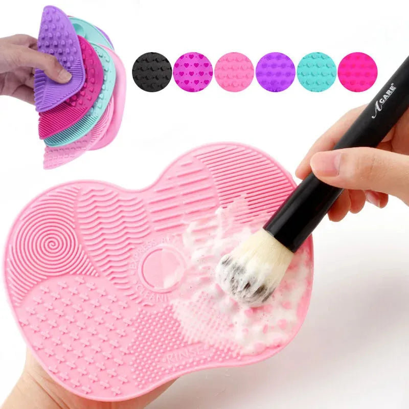 Foundation Makeup Brush Cleaner Pad Scrubbe Board