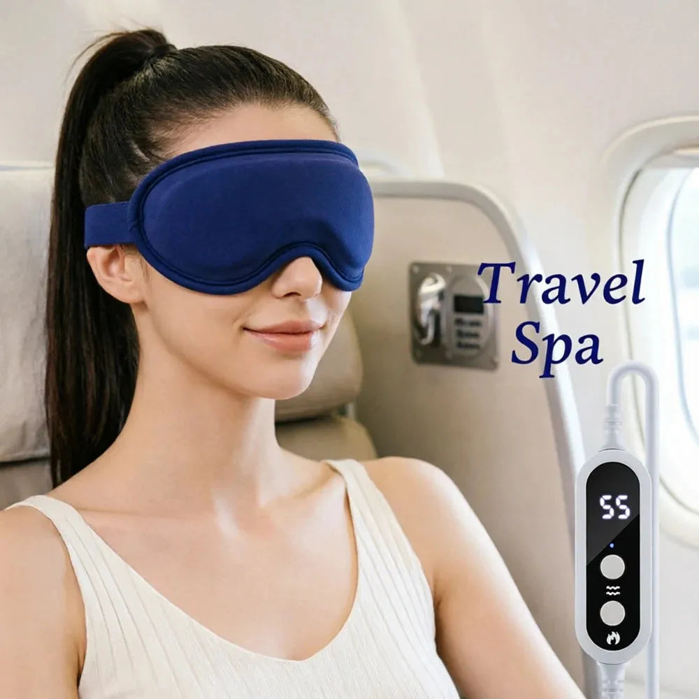 Heated Eye Massager Steam Mask 3D Vibration Hot Compress